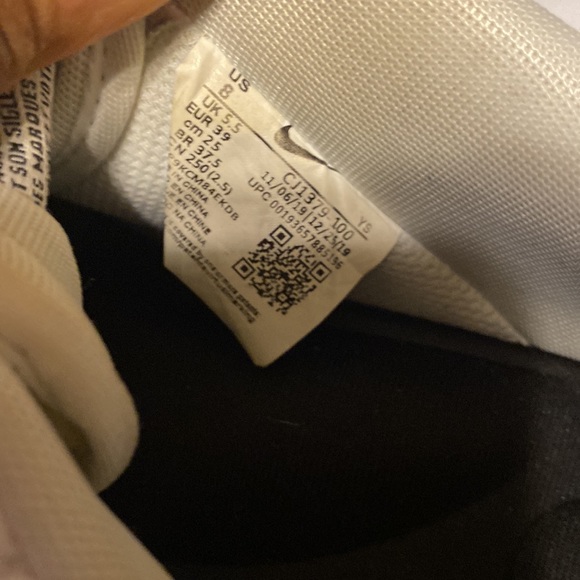 NIKE DOUBLE AIR FORCE 1 COLOR BLACK WHITE MENS SIZE 8 SNEAKERS - Picture 9 of 11